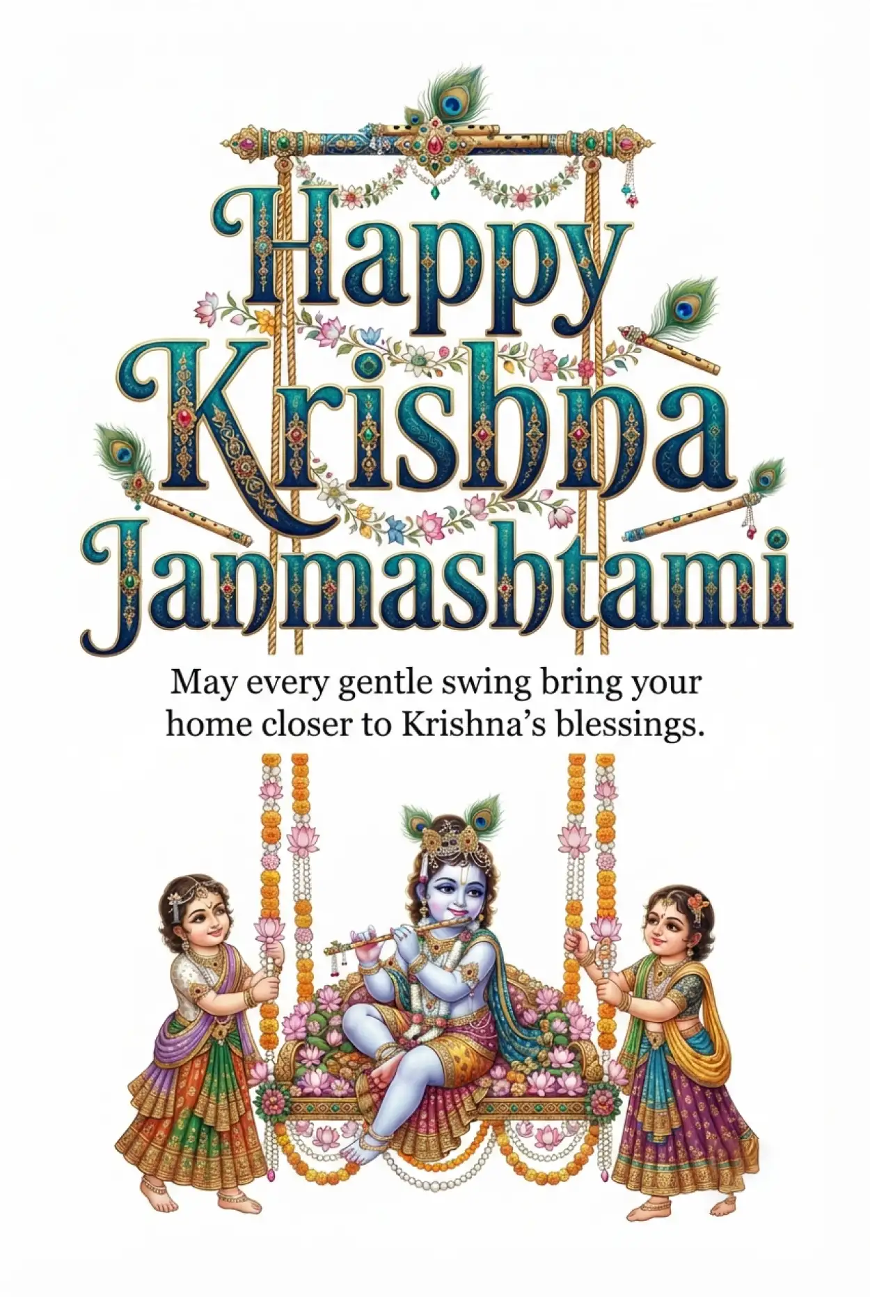 Free Download Happy Krishna Janmashtami 2026 Morning Wishes - High Quality Happy Krishna Janmashtami 2026 Image