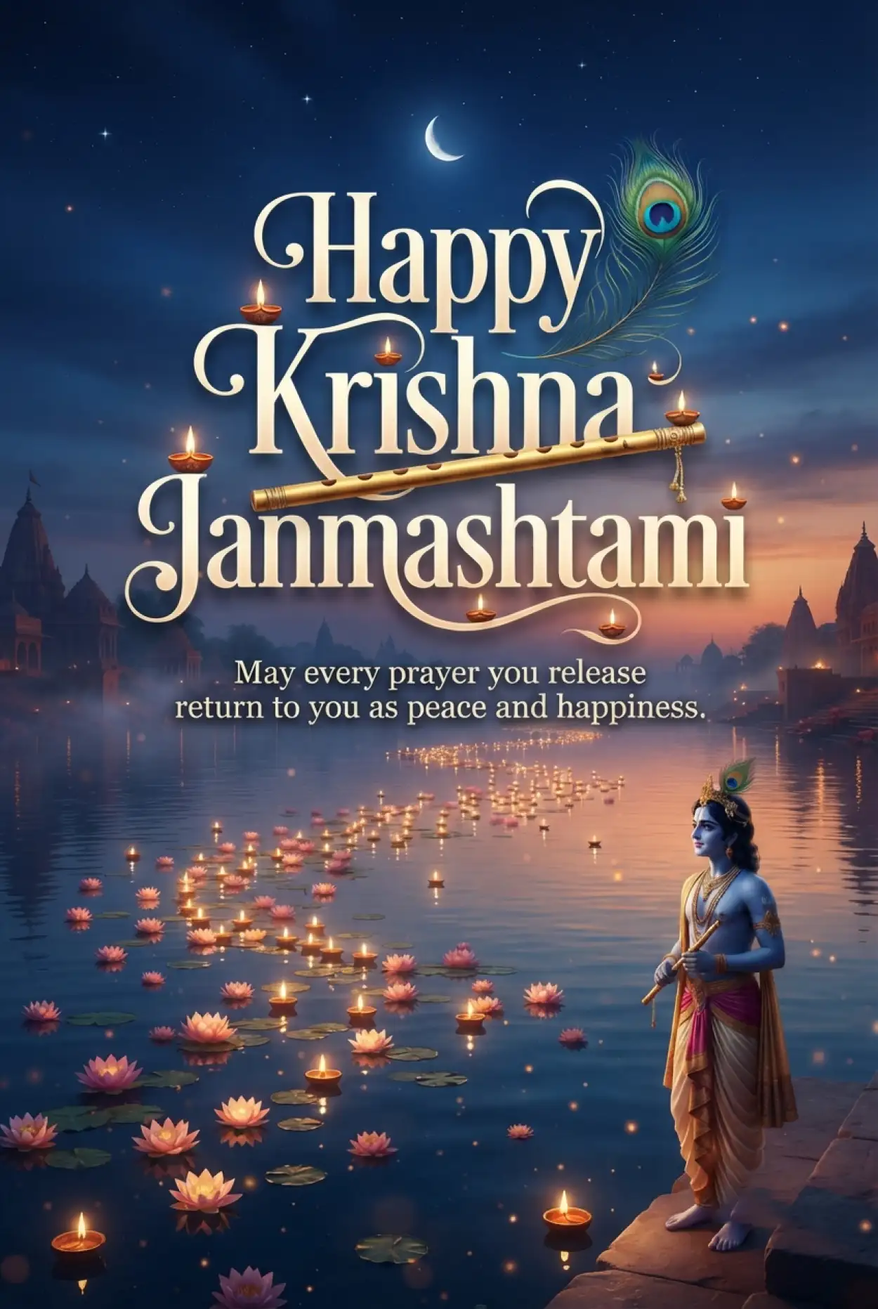 Free Download Happy Krishna Janmashtami 2026 Professional Wishes - High Quality Happy Krishna Janmashtami 2026 Image