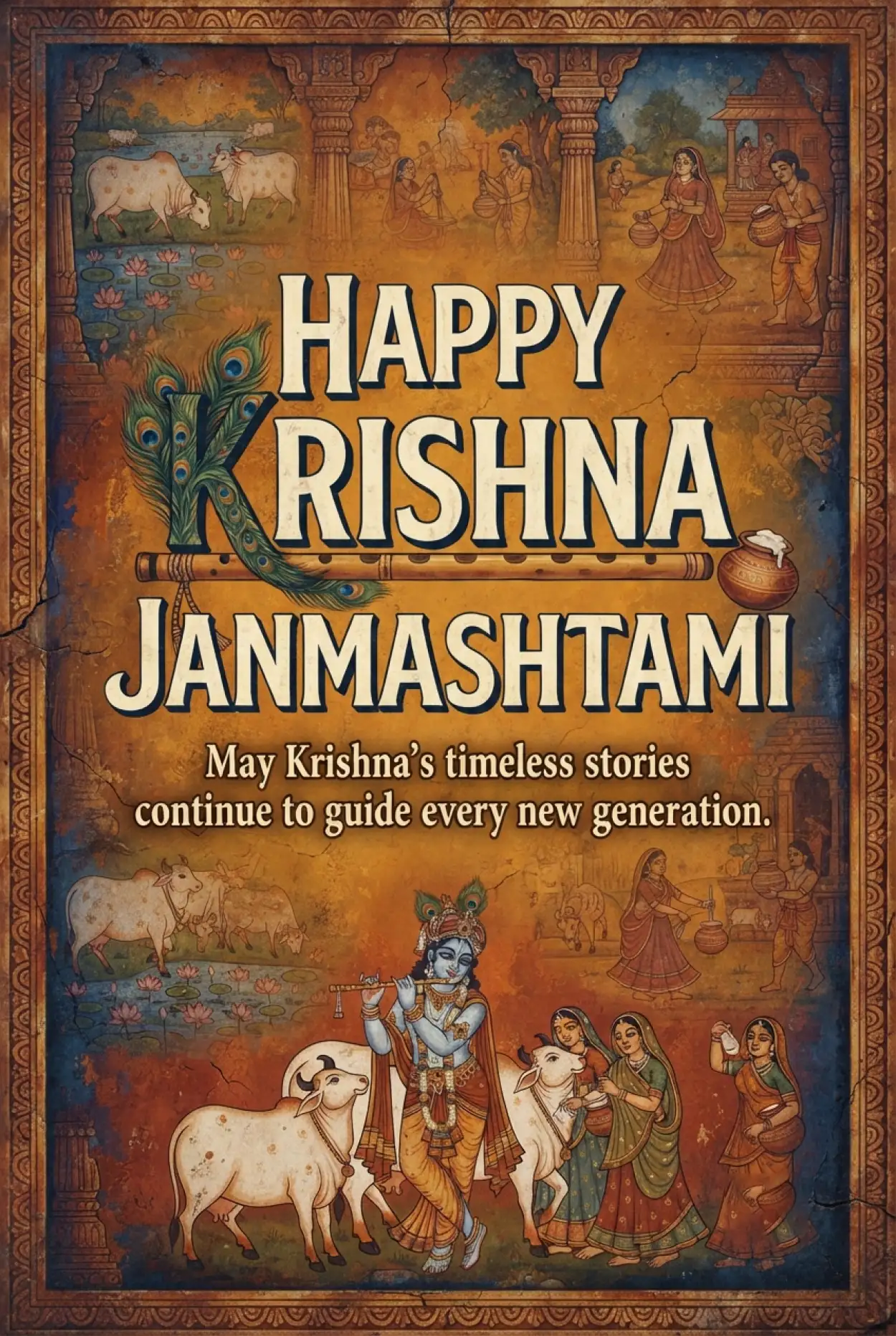Free Download Happy Krishna Janmashtami 2026 Radha Krishna Facebook Images - High Quality Happy Krishna Janmashtami 2026 Image