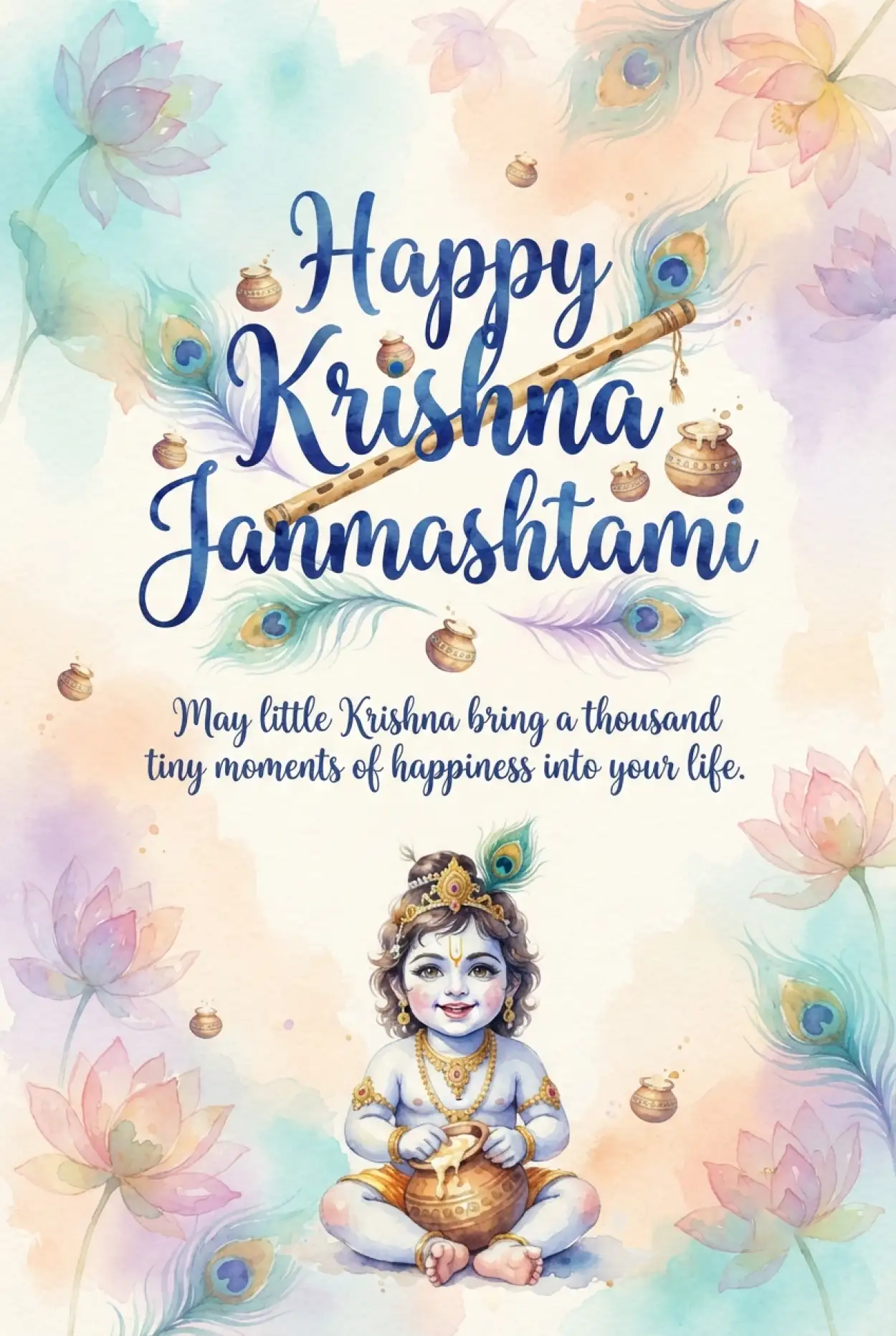 Free Download Happy Krishna Janmashtami 2026 Shareable Images - High Quality Happy Krishna Janmashtami 2026 Image