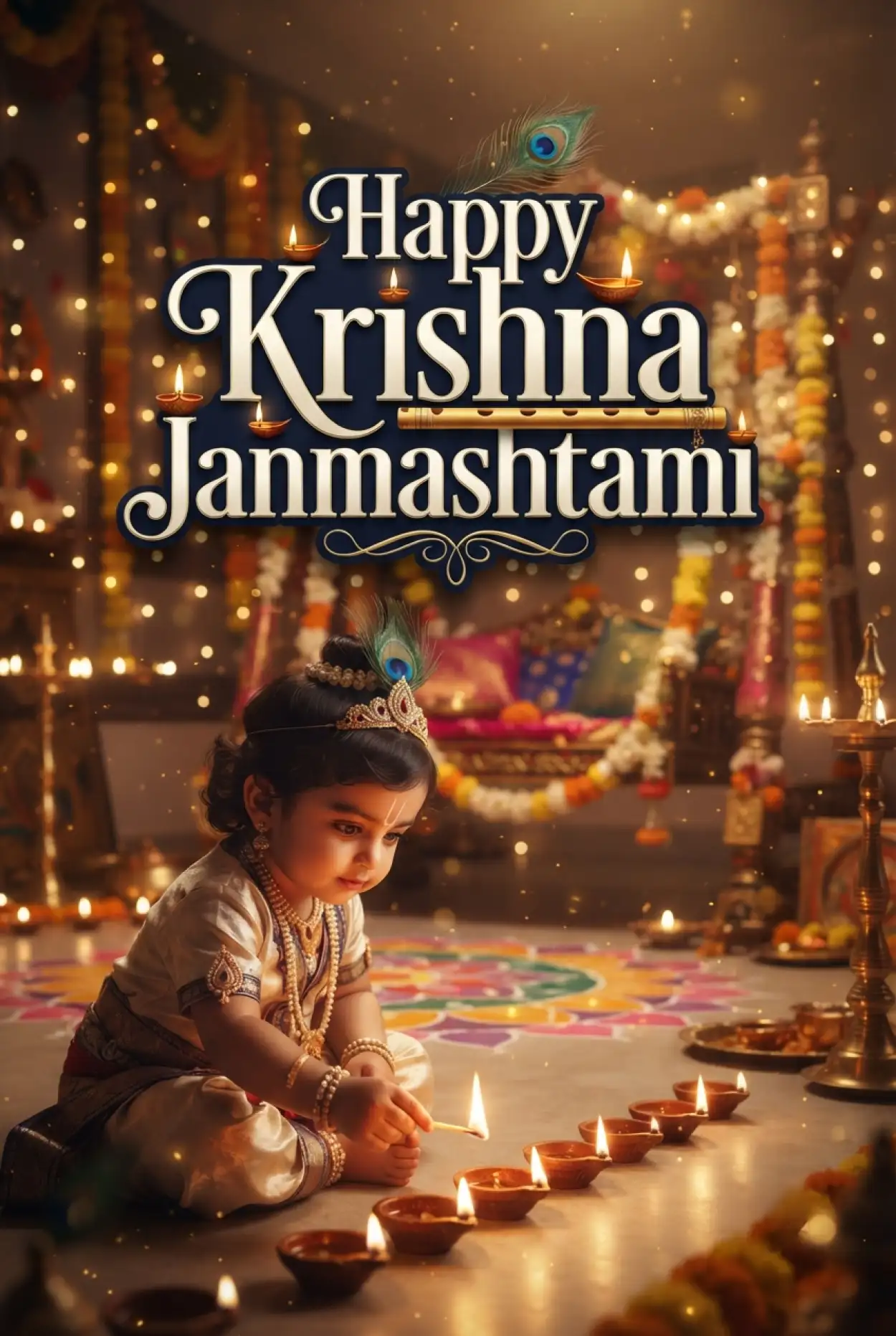 Free Download Happy Krishna Janmashtami 2026 Wishes For Brother - High Quality Happy Krishna Janmashtami 2026 Image