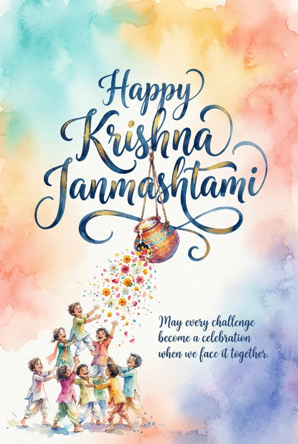 Free Download Happy Krishna Janmashtami 2026 Wishes For Colleagues - High Quality Happy Krishna Janmashtami 2026 Image