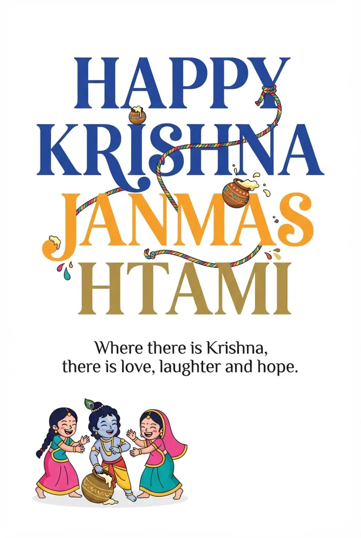 Free Download Happy Krishna Janmashtami 2026 Wishes For Husband - High Quality Happy Krishna Janmashtami 2026 Image