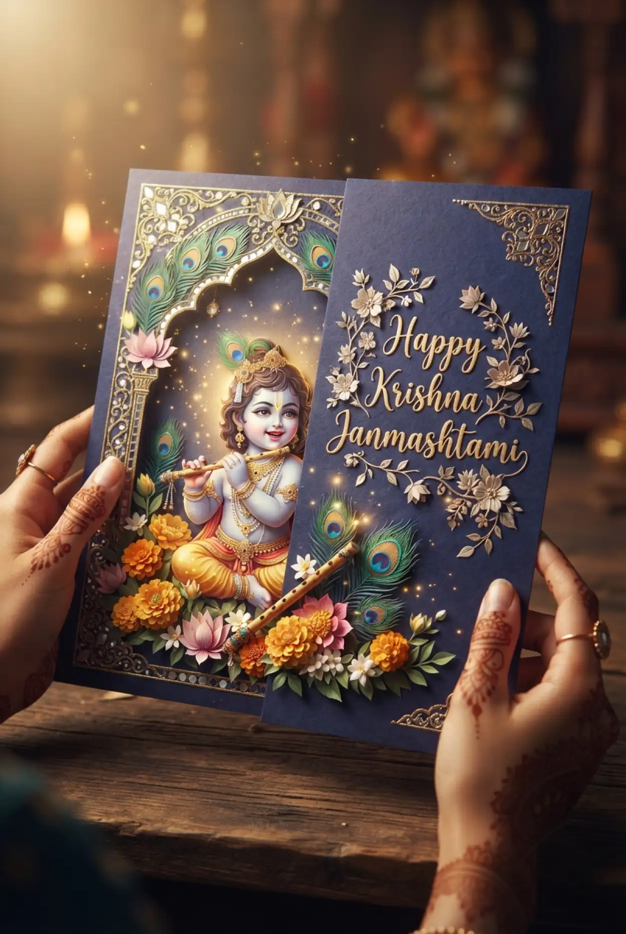 Free Download Happy Krishna Janmashtami Greetings Card Messages - High Quality Happy Krishna Janmashtami Greetings Image