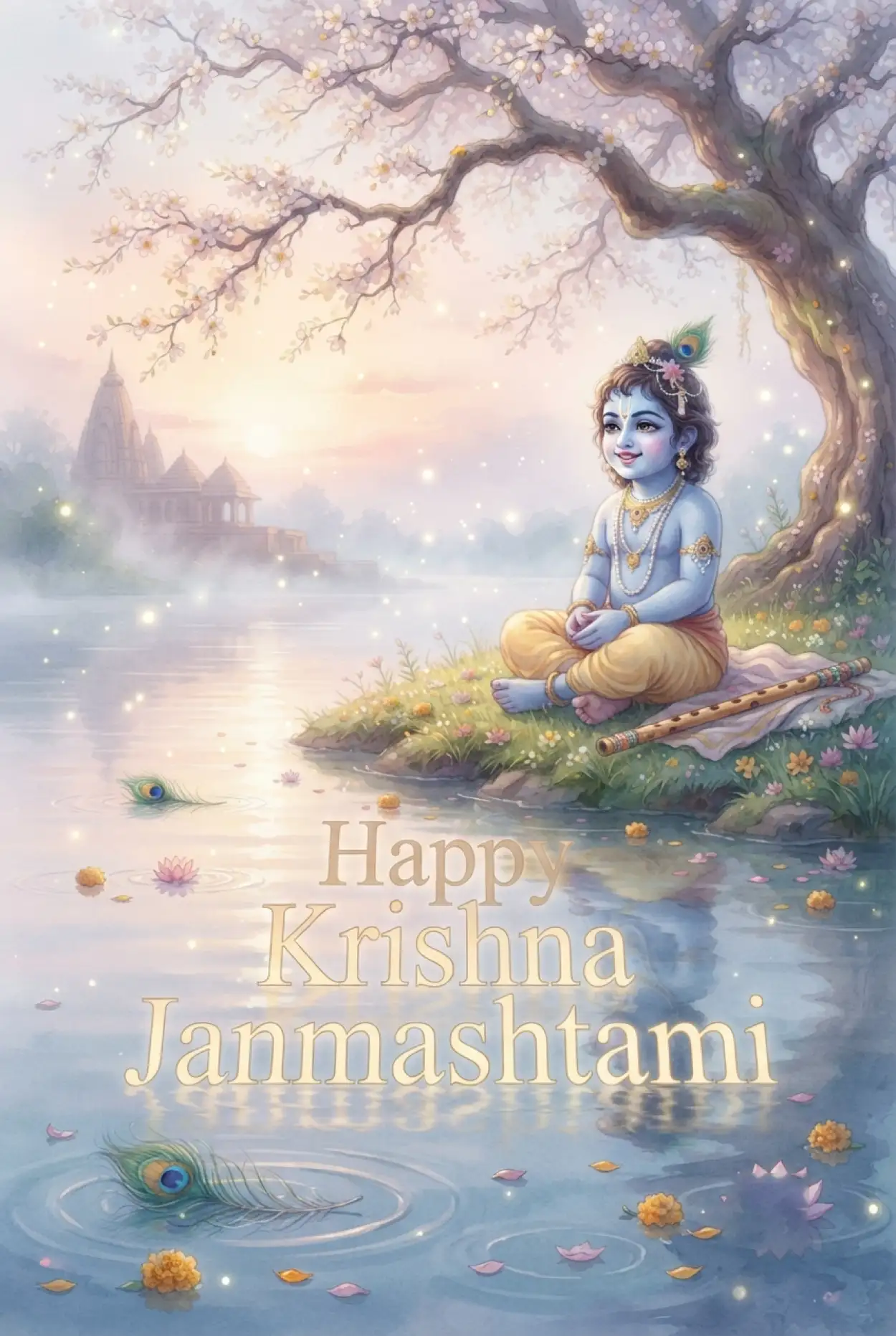 Free Download Happy Krishna Janmashtami Greetings For Friends - High Quality Happy Krishna Janmashtami Greetings Image
