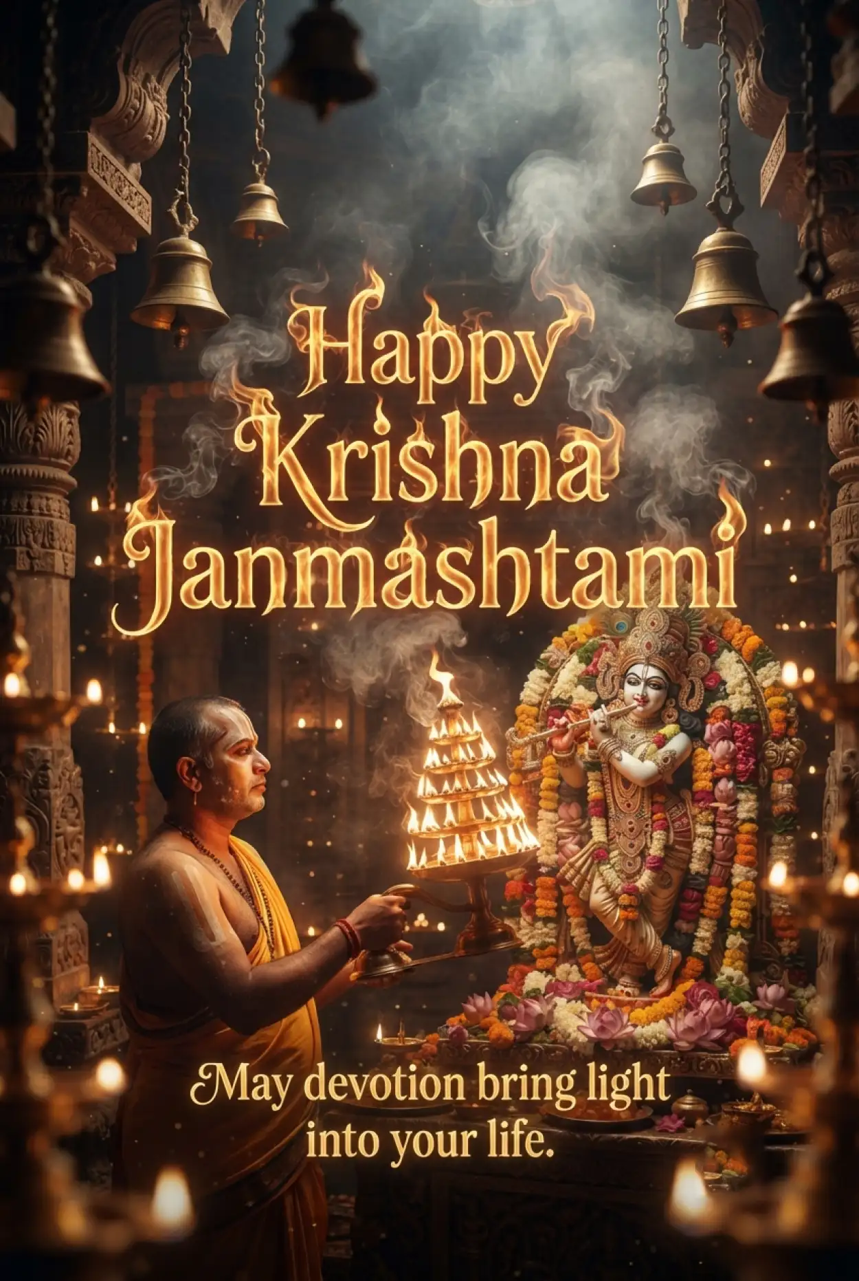 Free Download Happy Krishna Janmashtami Greetings For Hindu Devotees - High Quality Happy Krishna Janmashtami Greetings Image