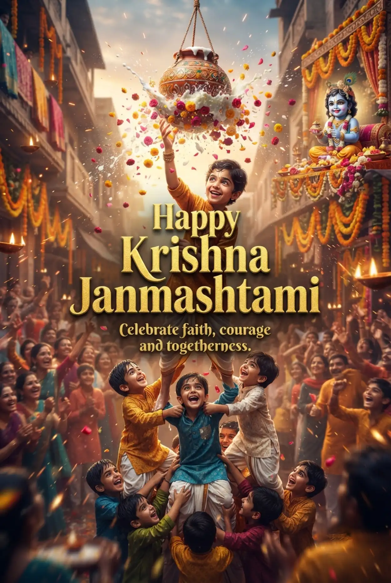 Free Download Happy Krishna Janmashtami Greetings For Krishna Devotees - High Quality Happy Krishna Janmashtami Greetings Image