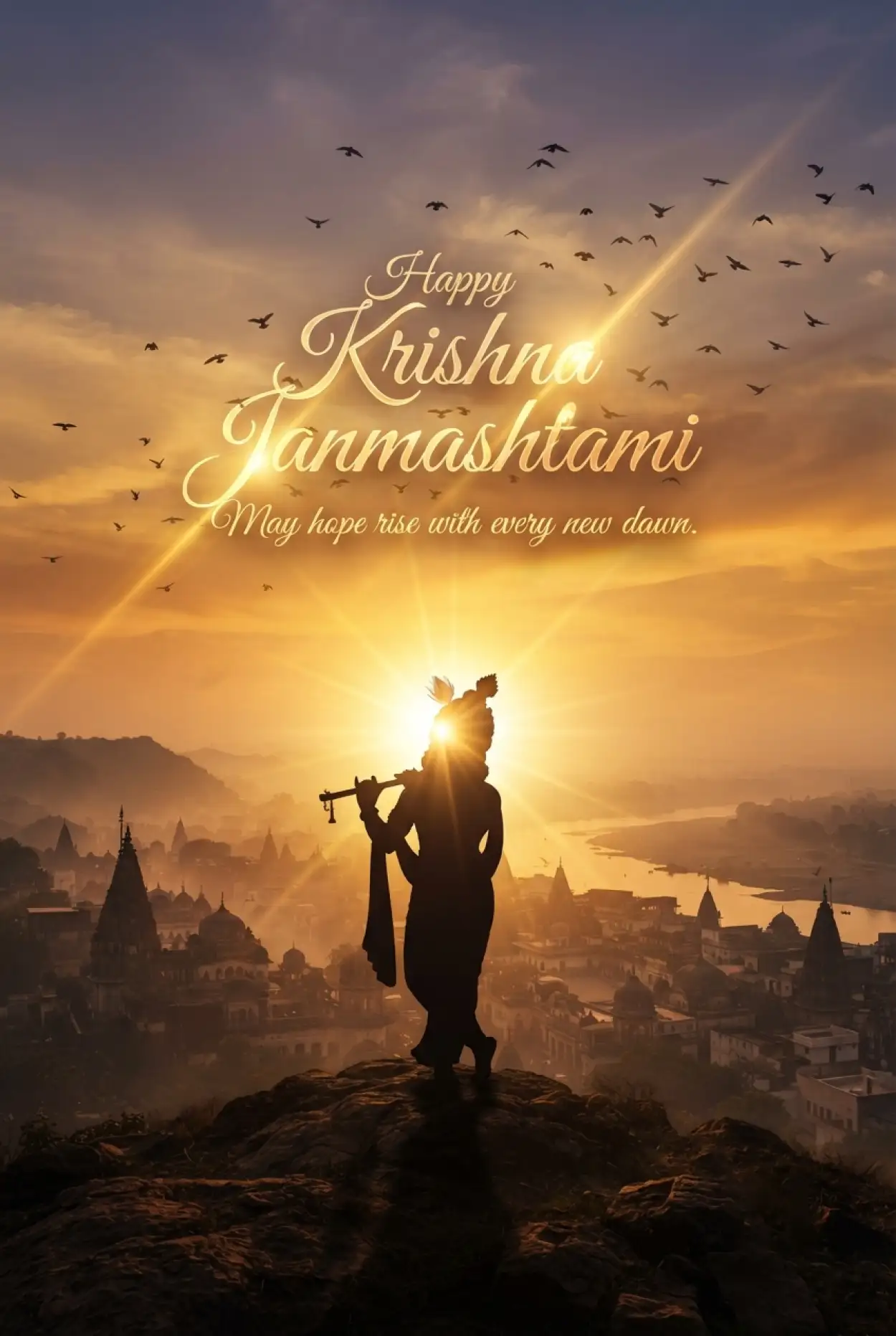 Free Download Happy Krishna Janmashtami Greetings For Morning Wishes - High Quality Happy Krishna Janmashtami Greetings Image
