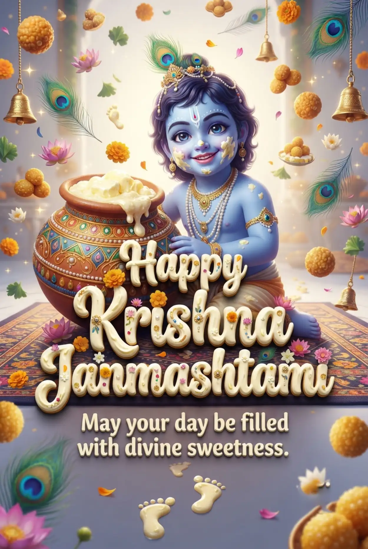 Free Download Happy Krishna Janmashtami Greetings Status Messages - High Quality Happy Krishna Janmashtami Greetings Image