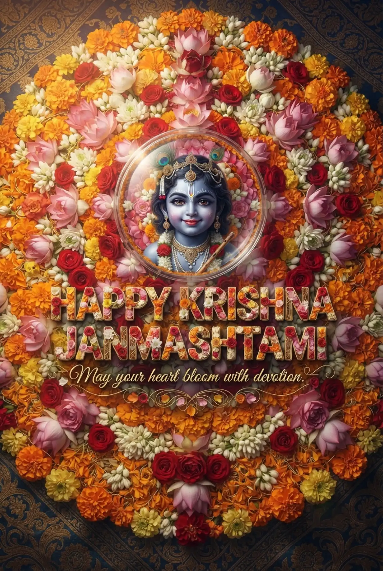 Free Download Happy Krishna Janmashtami Greetings To Send On Whatsapp - High Quality Happy Krishna Janmashtami Greetings Image