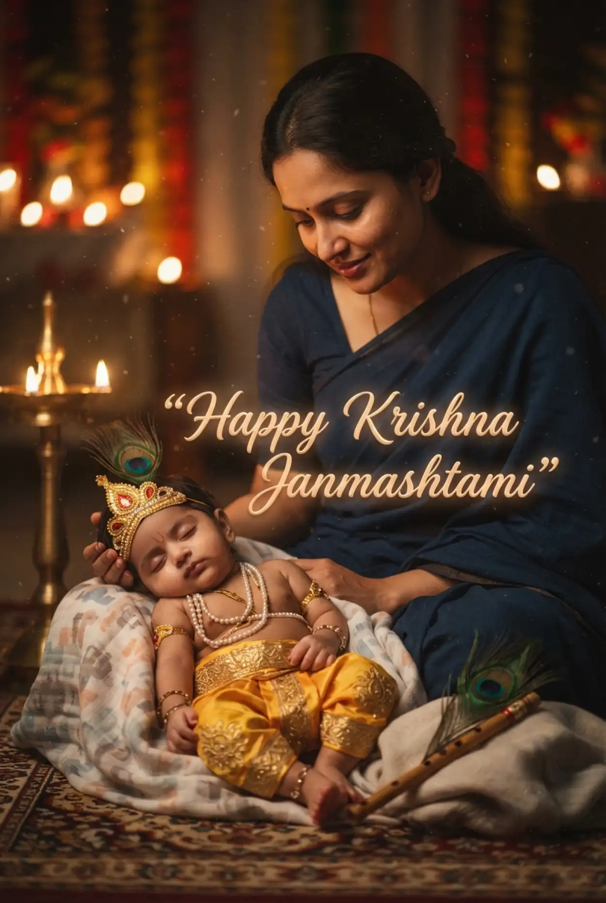 Free Download Happy Krishna Janmashtami Greetings To Share On Instagram - High Quality Happy Krishna Janmashtami Greetings Image