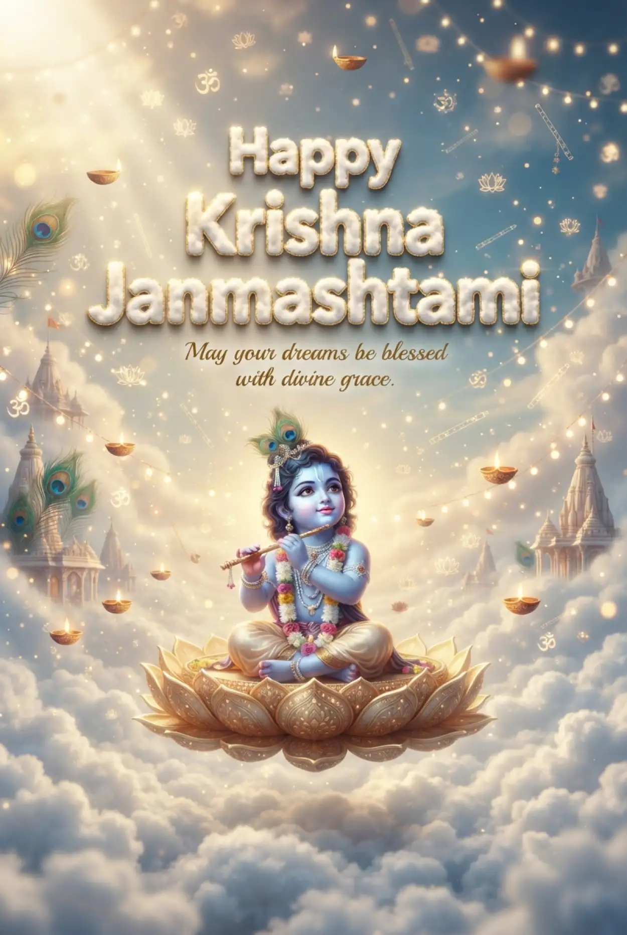 Free Download Happy Krishna Janmashtami Greetings With Beautiful Krishna Messages - High Quality Happy Krishna Janmashtami Greetings Image