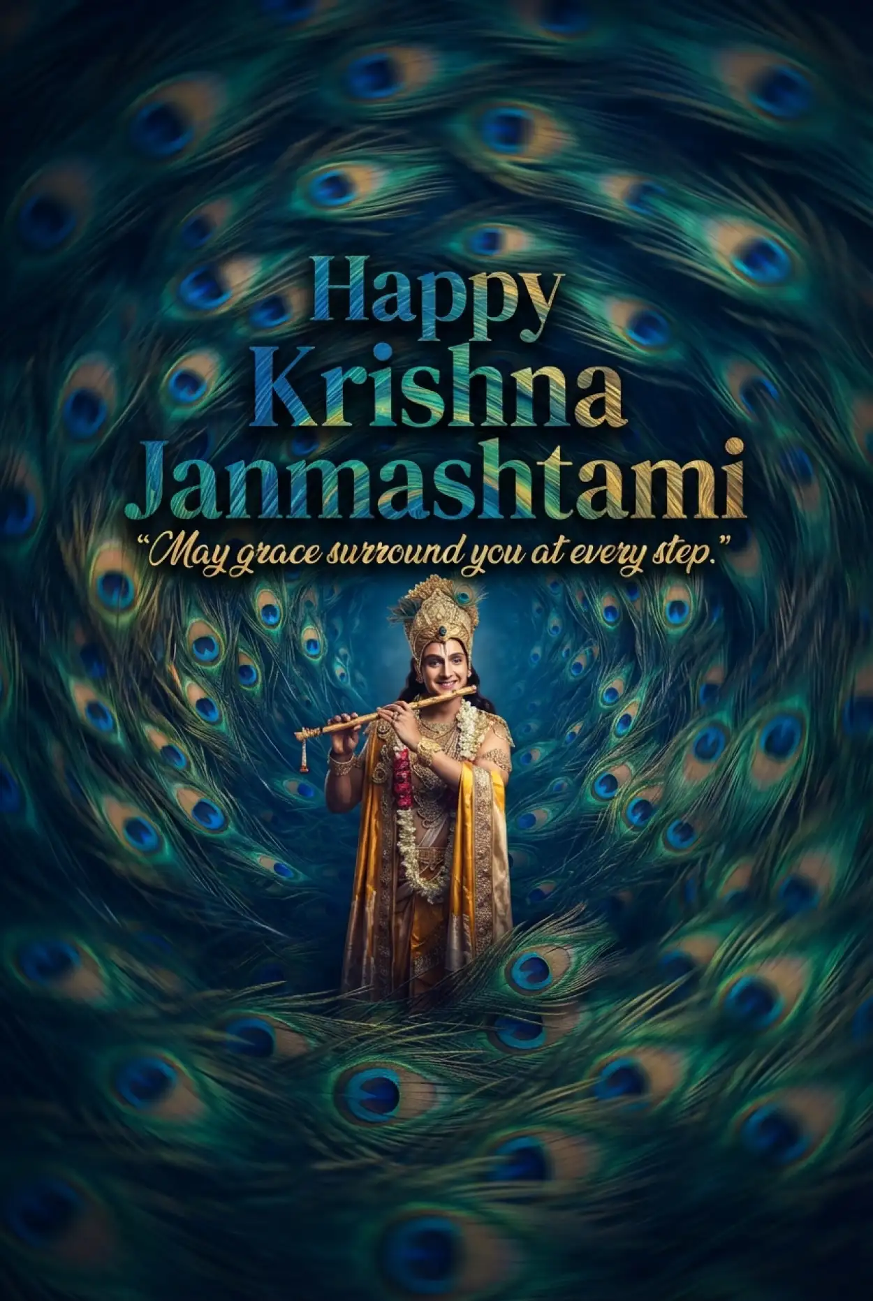 Free Download Happy Krishna Janmashtami Greetings With Lord Krishna Images - High Quality Happy Krishna Janmashtami Greetings Image