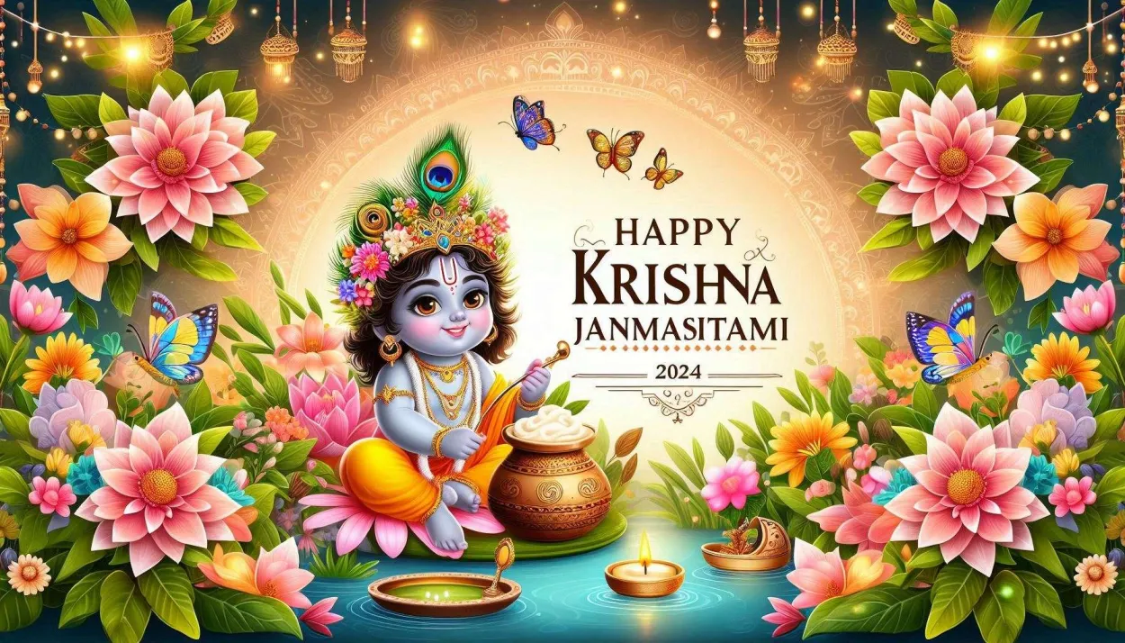 Free Download Happy Krishna Janmashtami Wishes Images With Personalized Messages - High Quality Happy Krishna Janmashtami Background