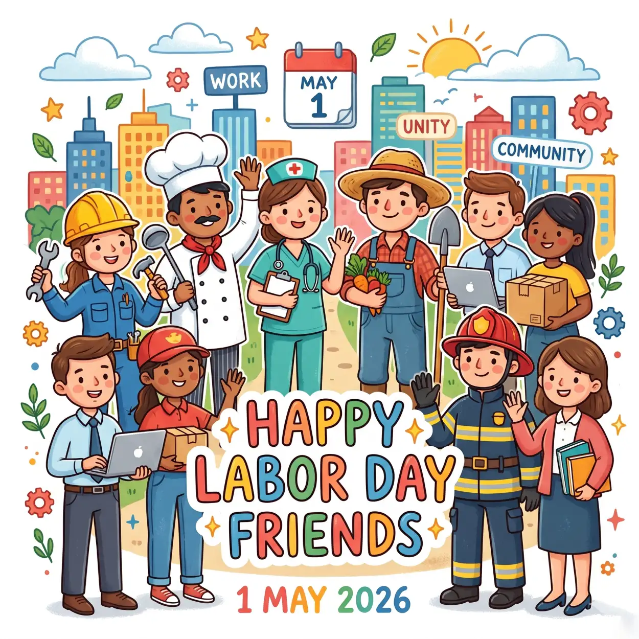 Free Download Happy Labor Day Wishes Images Free Download - High Quality International Labor Day Wishes 2026 Image