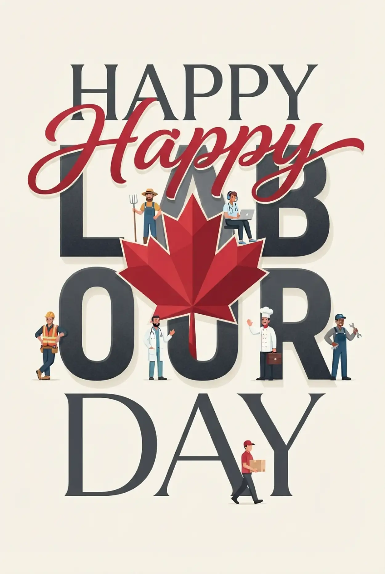 Free Download Happy Labour Day Canada 2026 Short Wishes - High Quality Happy Labour Day Canada 2026 Image