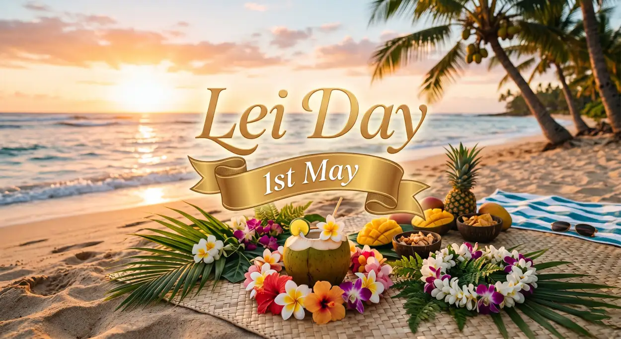 Free Download Happy Lei Day 2026 Png Images Hd - High Quality Lei Day 2026 Transparent PNG