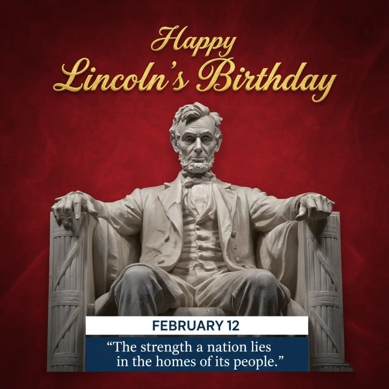 Free Download Happy Lincolns Birthday 12 February Wishes - High Quality Happy Lincolns Birthday Background