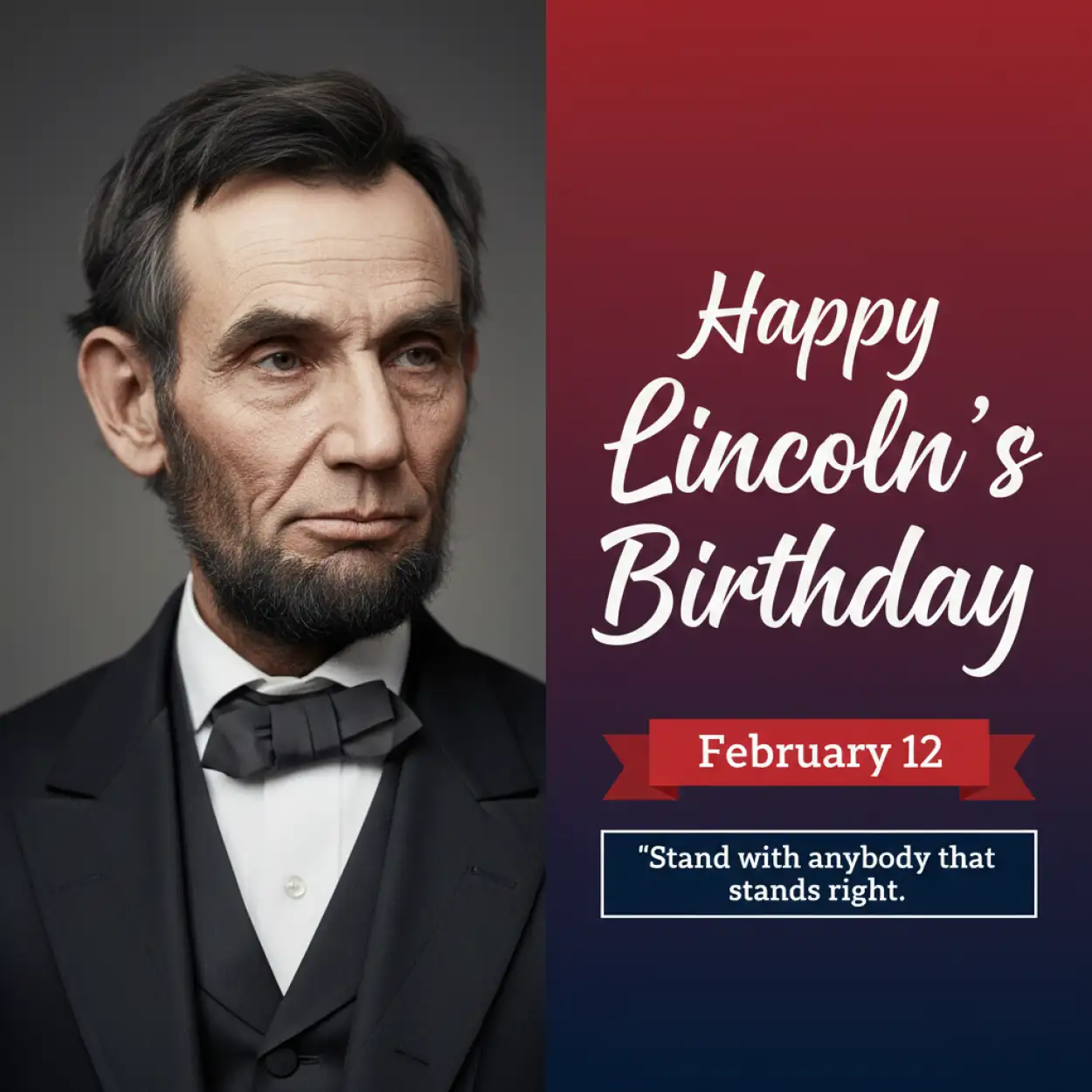 Free Download Happy Lincolns Birthday Tribute Quotes - High Quality Happy Lincolns Birthday Background