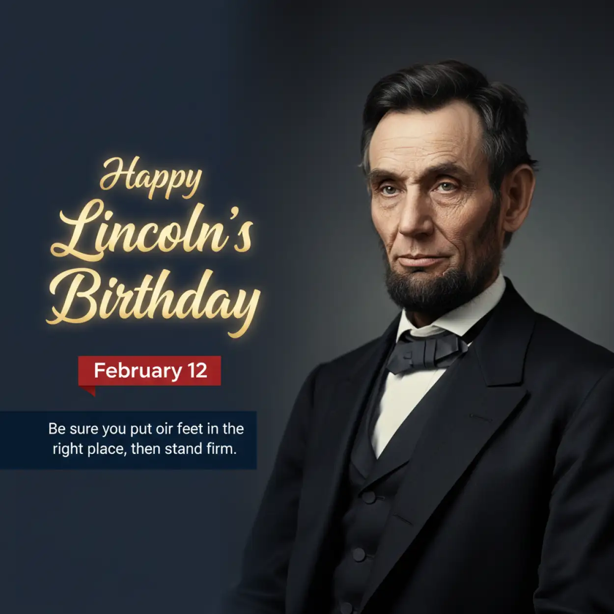 Free Download Happy Lincolns Birthday Whatsapp Status - High Quality Happy Lincolns Birthday Background
