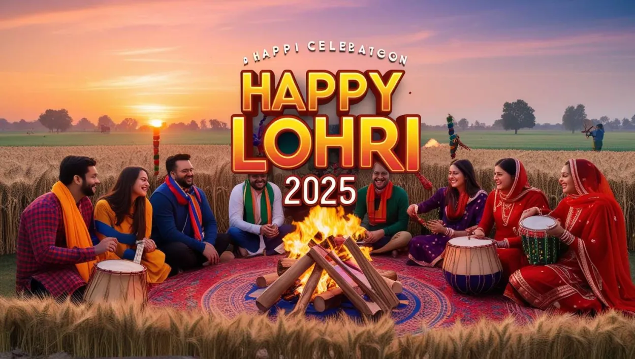 Free Download Happy Lohri 2025 Family Celebration Pictures - High Quality Happy Lohri 2025 Background
