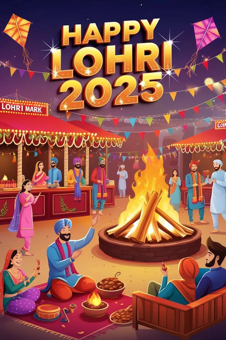 Happy Lohri 2025 Festive Greetings - Royalty Free Happy Lohri 2025 Image | Pngmagic Free Download Happy Lohri 2025 Festive Greetings - High Quality Happy Lohri 2025 Background