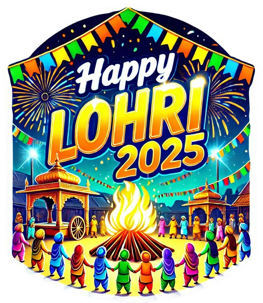 Happy Lohri 2025 Png With Modern Graphic Style - Royalty Free Happy Lohri Png Image | Pngmagic Free Download Happy Lohri 2025 Png With Modern Graphic Style - High Quality Happy Lohri Png PNG Image