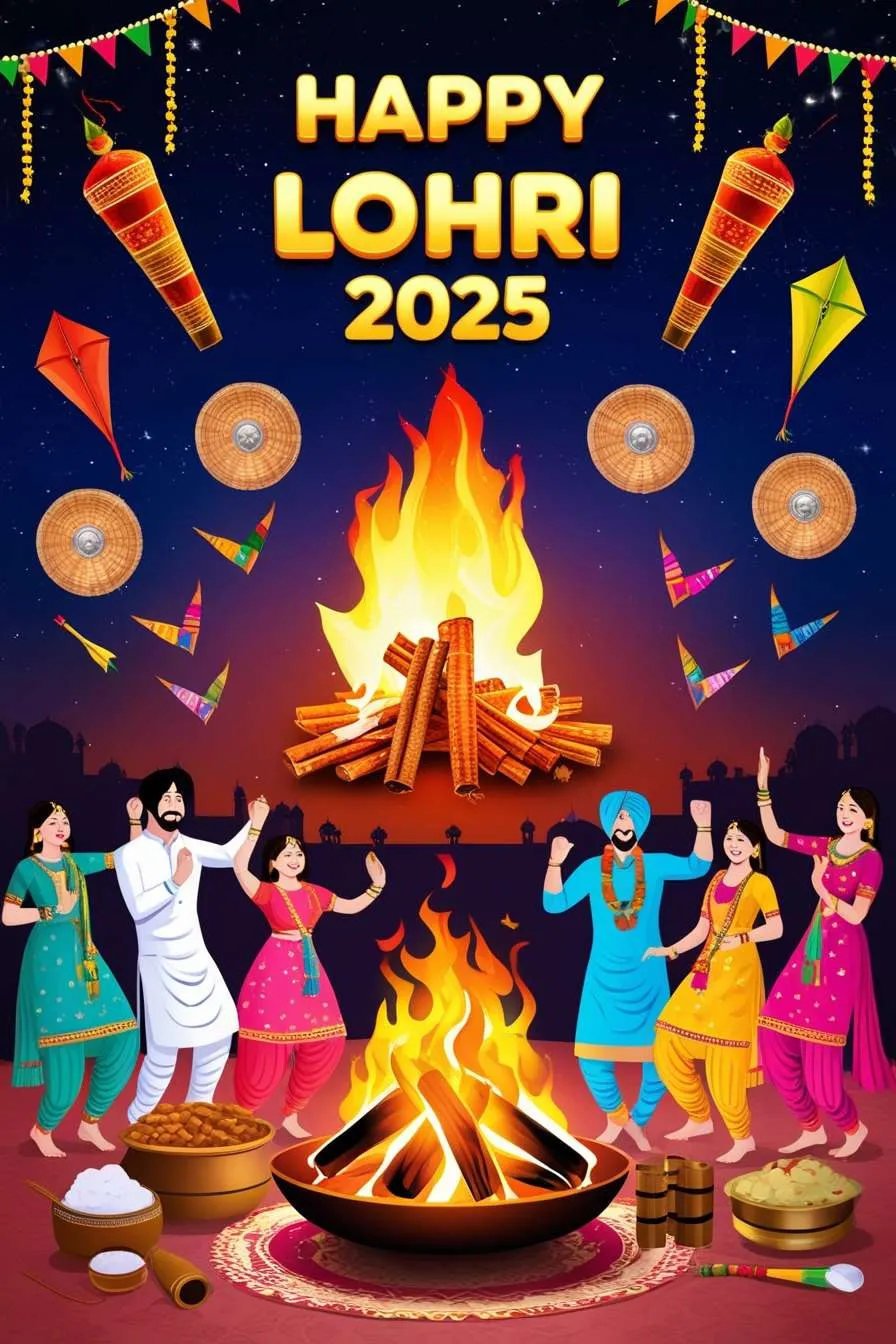 Happy Lohri 2025 Punjabi Festival Images - Royalty Free Happy Lohri 2025 Image | Pngmagic Free Download Happy Lohri 2025 Punjabi Festival Images - High Quality Happy Lohri 2025 Background