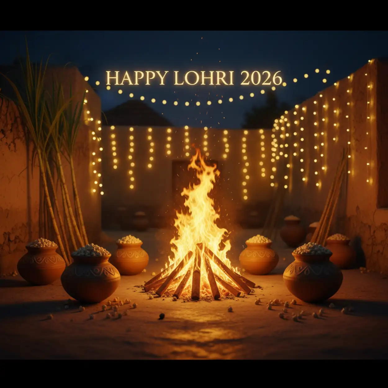 Free Download Happy Lohri 2026 Ad Banner Design - High Quality Happy Lohri 2026 Image