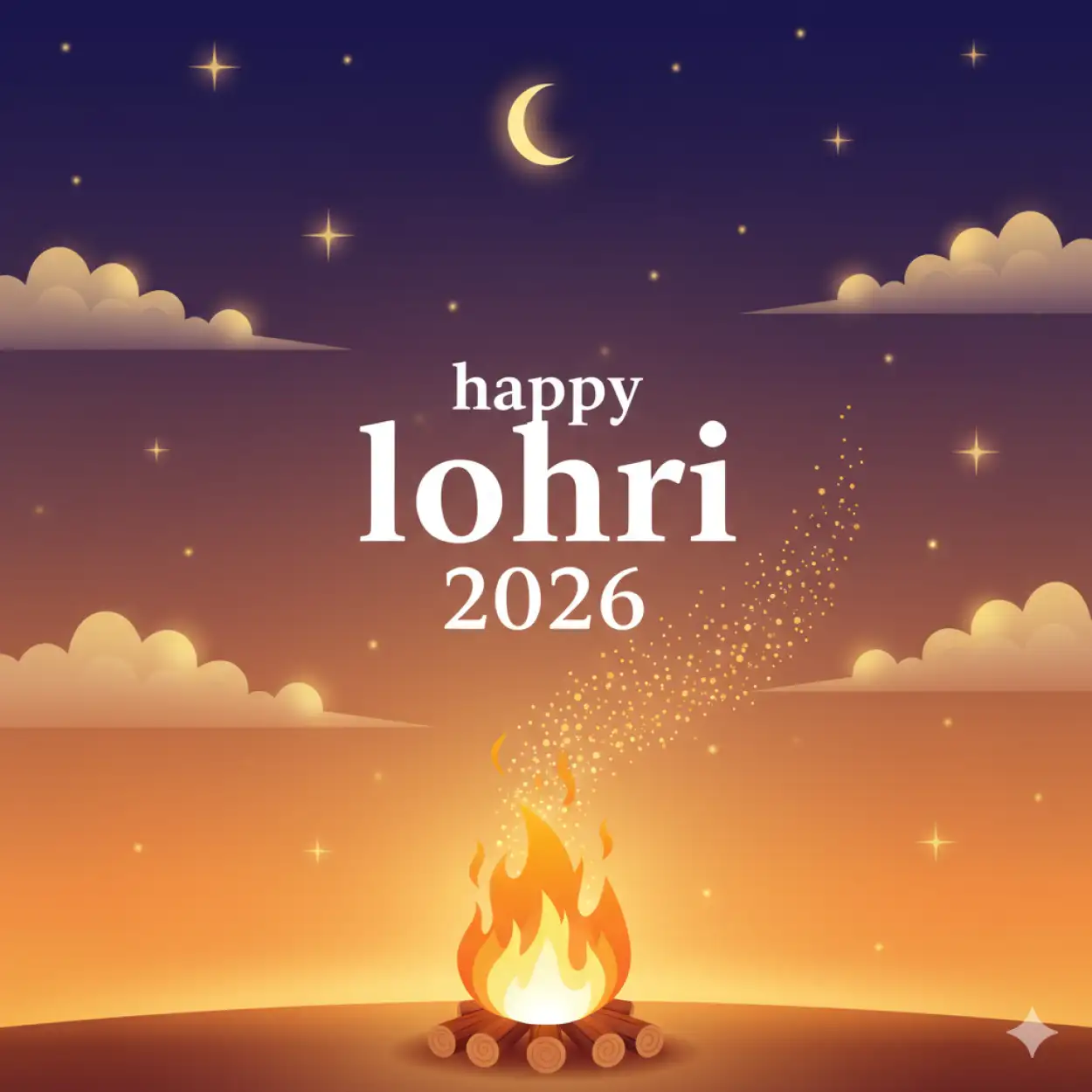 Free Download Happy Lohri 2026 Banner Design - High Quality Happy Lohri 2026 Image