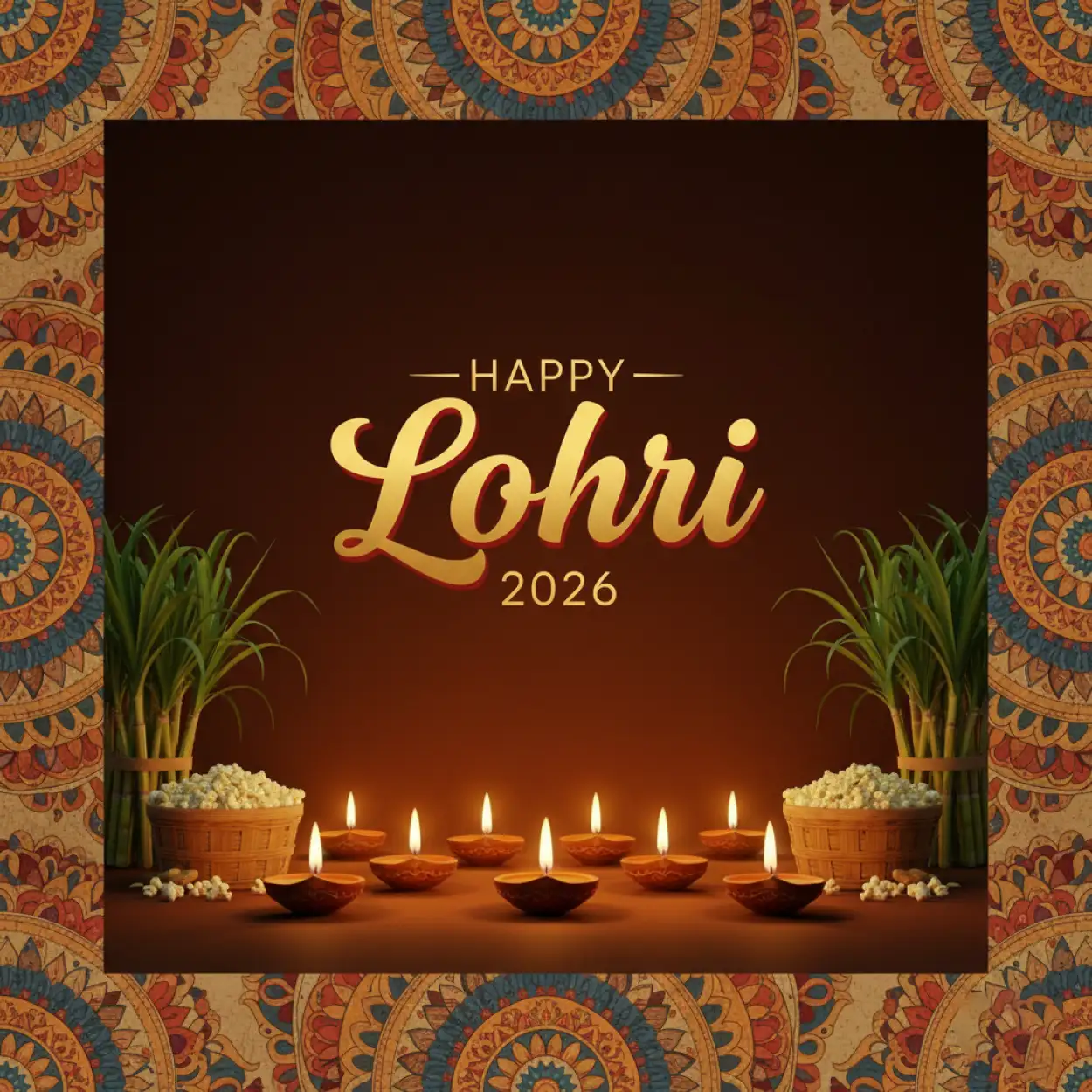 Free Download Happy Lohri 2026 Banner Design - High Quality Happy Lohri 2026 Greetings Image