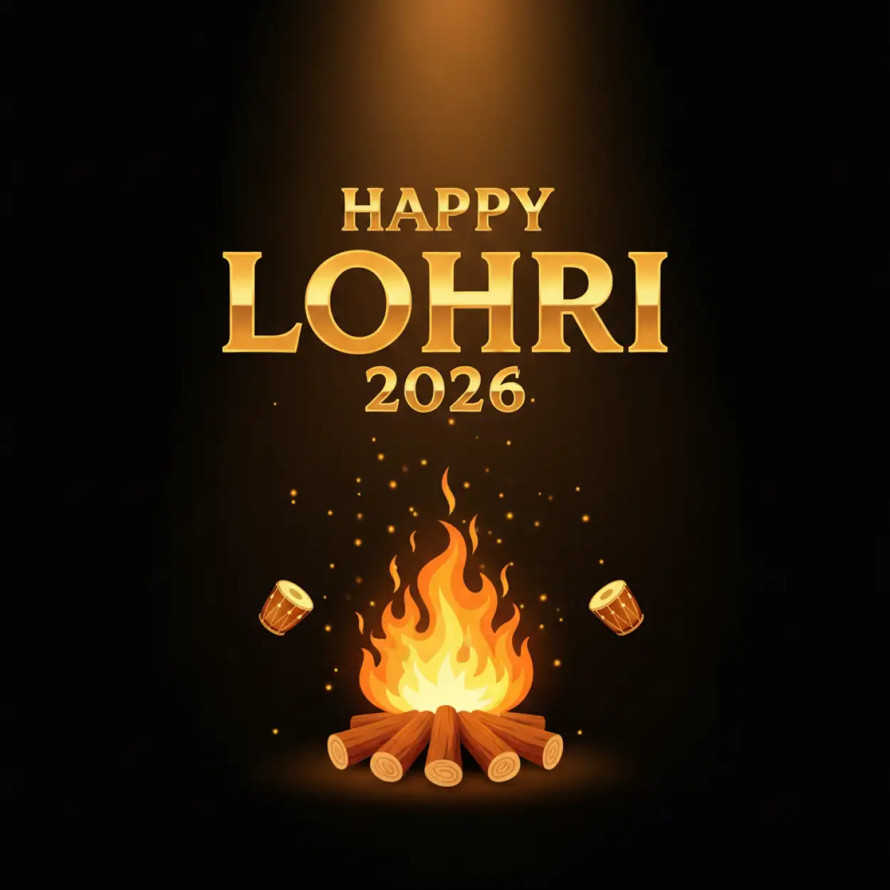 Free Download Happy Lohri 2026 Colorful Design - High Quality Happy Lohri 2026 Image