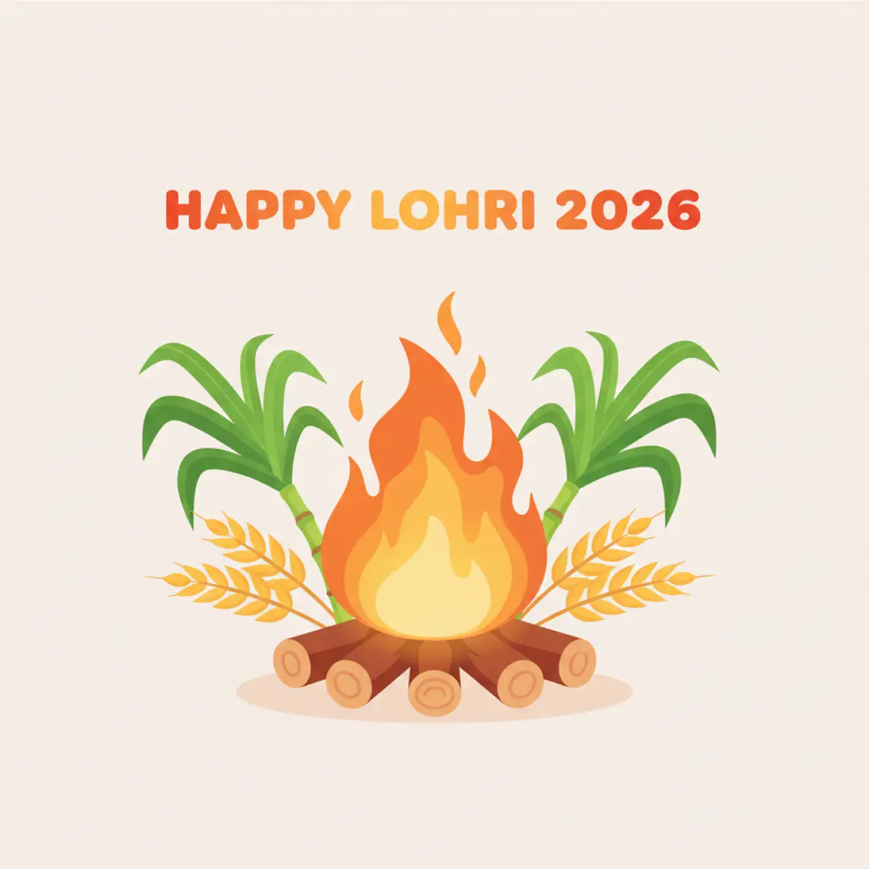 Free Download Happy Lohri 2026 Creative Festival Artwork - High Quality Happy Lohri 2026 Image