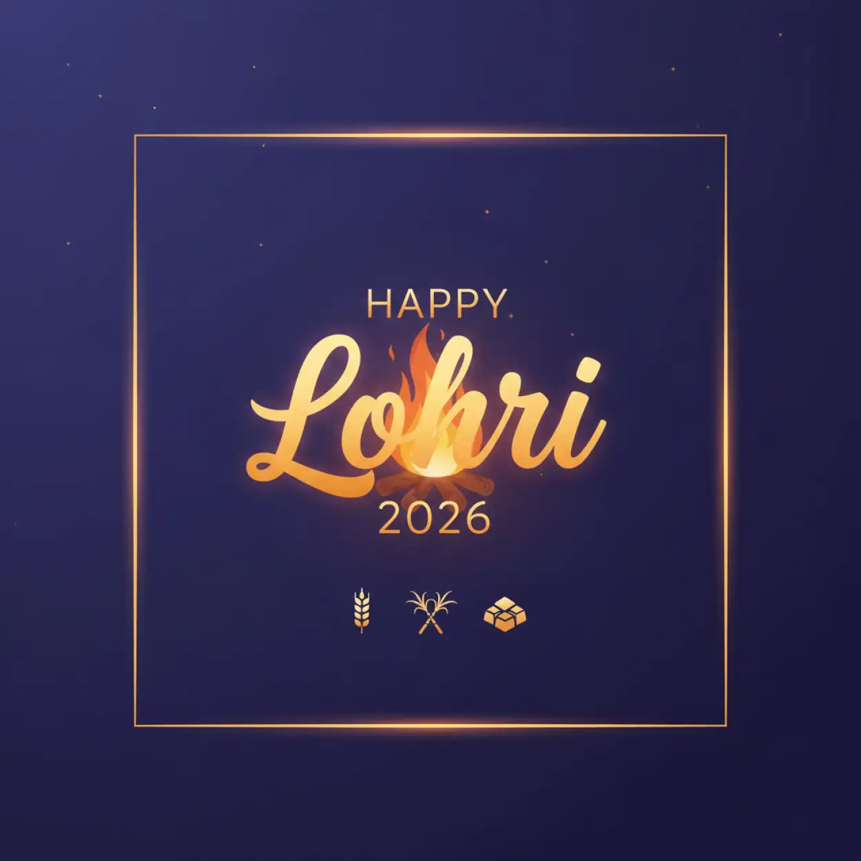 Free Download Happy Lohri 2026 Greeting Card - High Quality Happy Lohri 2026 Greetings Image
