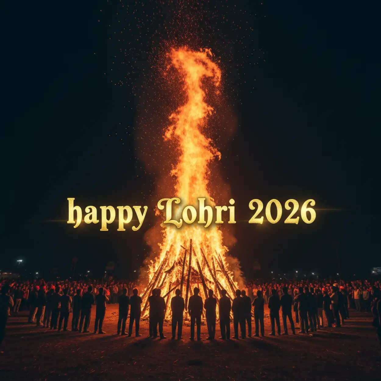 Free Download Happy Lohri 2026 Greeting Card - High Quality Happy Lohri 2026 Image