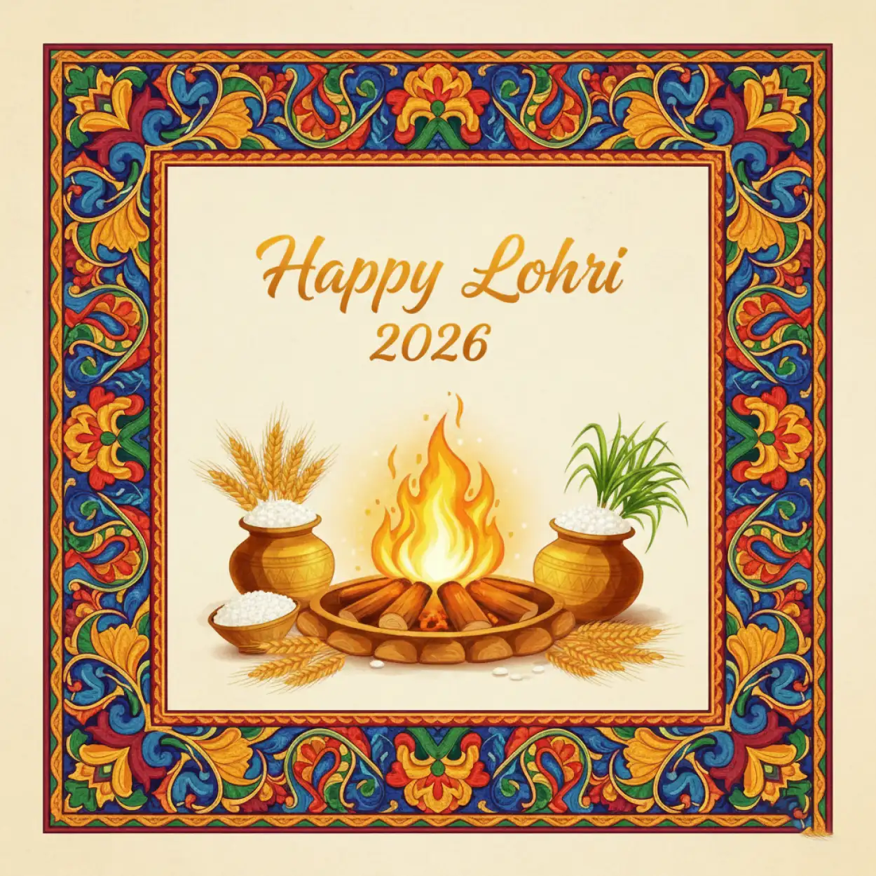 Free Download Happy Lohri 2026 Greeting For Teachers - High Quality Happy Lohri 2026 Greetings Image