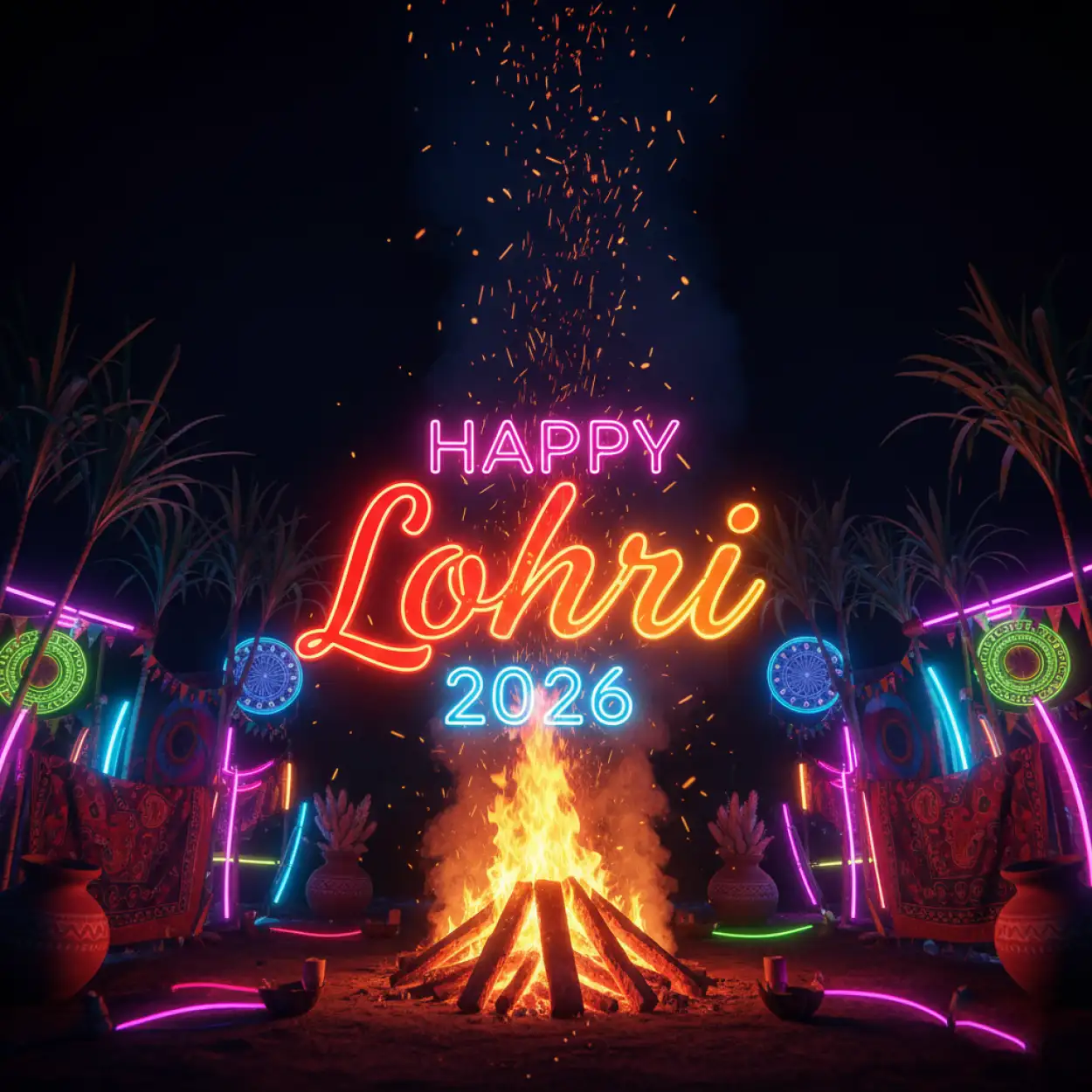 Free Download Happy Lohri 2026 Greeting Free Download - High Quality Happy Lohri 2026 Greetings Image