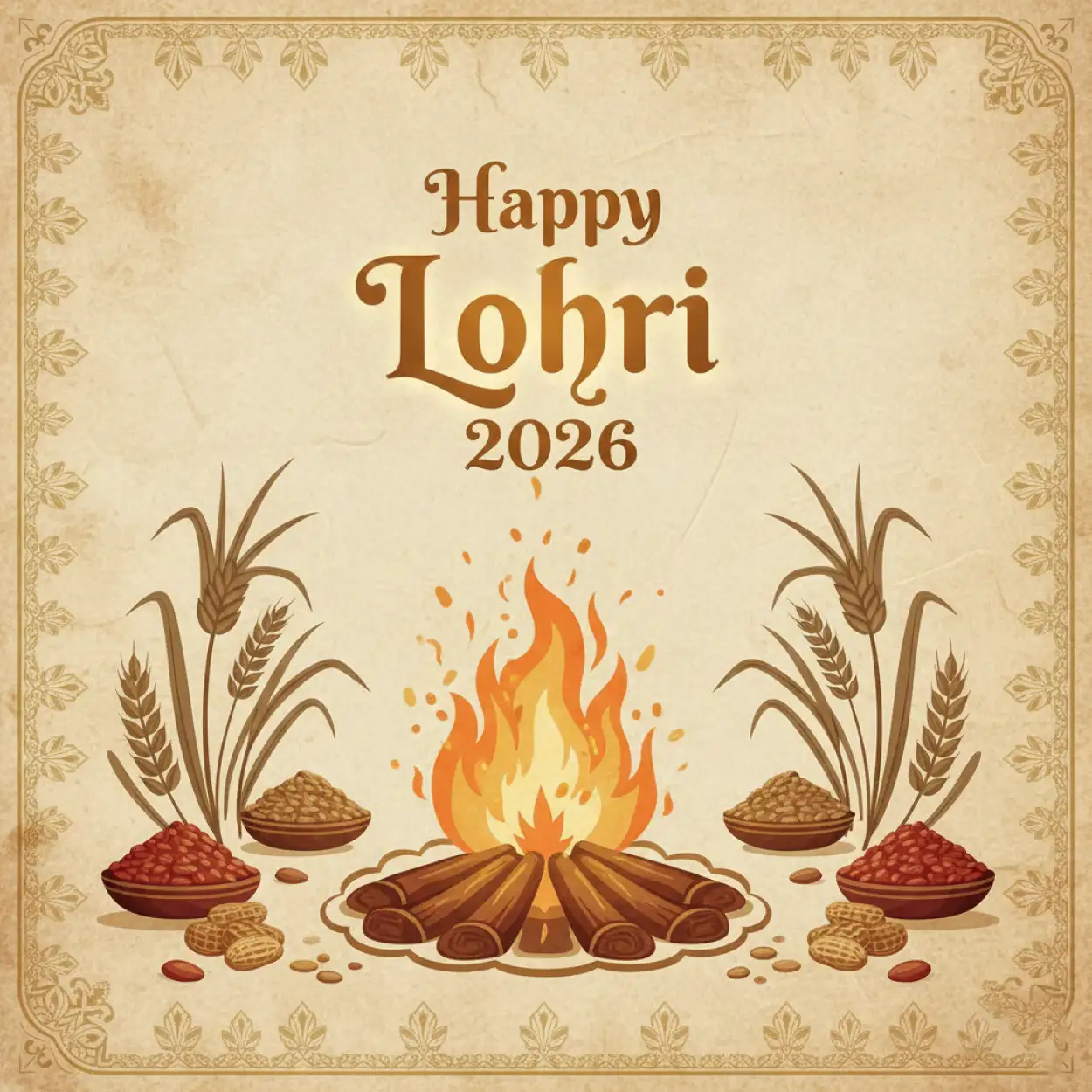 Free Download Happy Lohri 2026 Greetings Indian Festival - High Quality Happy Lohri 2026 Greetings Image