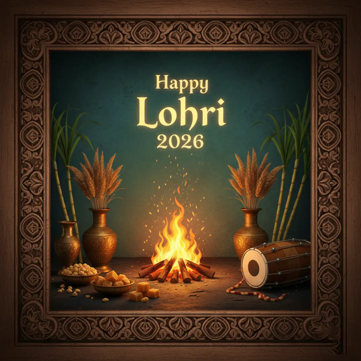 Free Download Happy Lohri 2026 Greeting Story Design - High Quality Happy Lohri 2026 Greetings Image