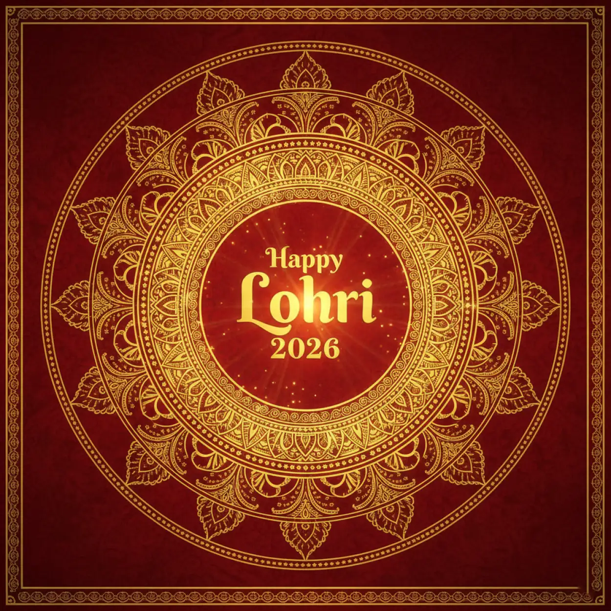 Free Download Happy Lohri 2026 Greetings Calligraphy Text - High Quality Happy Lohri 2026 Greetings Image