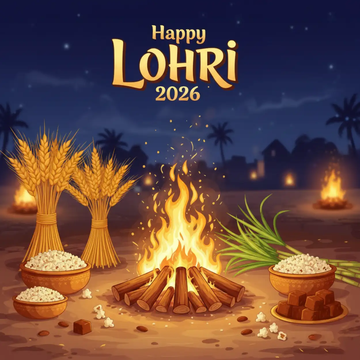 Free Download Happy Lohri 2026 Greetings For Clients - High Quality Happy Lohri 2026 Greetings Image