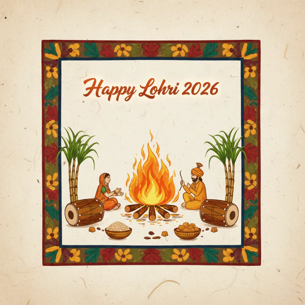 Free Download Happy Lohri 2026 Greetings For Employees - High Quality Happy Lohri 2026 Greetings Image
