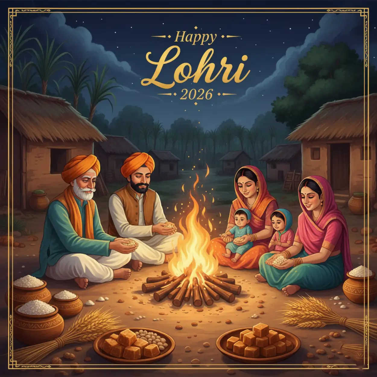 Free Download Happy Lohri 2026 Greetings For Instagram - High Quality Appy Lohri 2026 Greetings Image