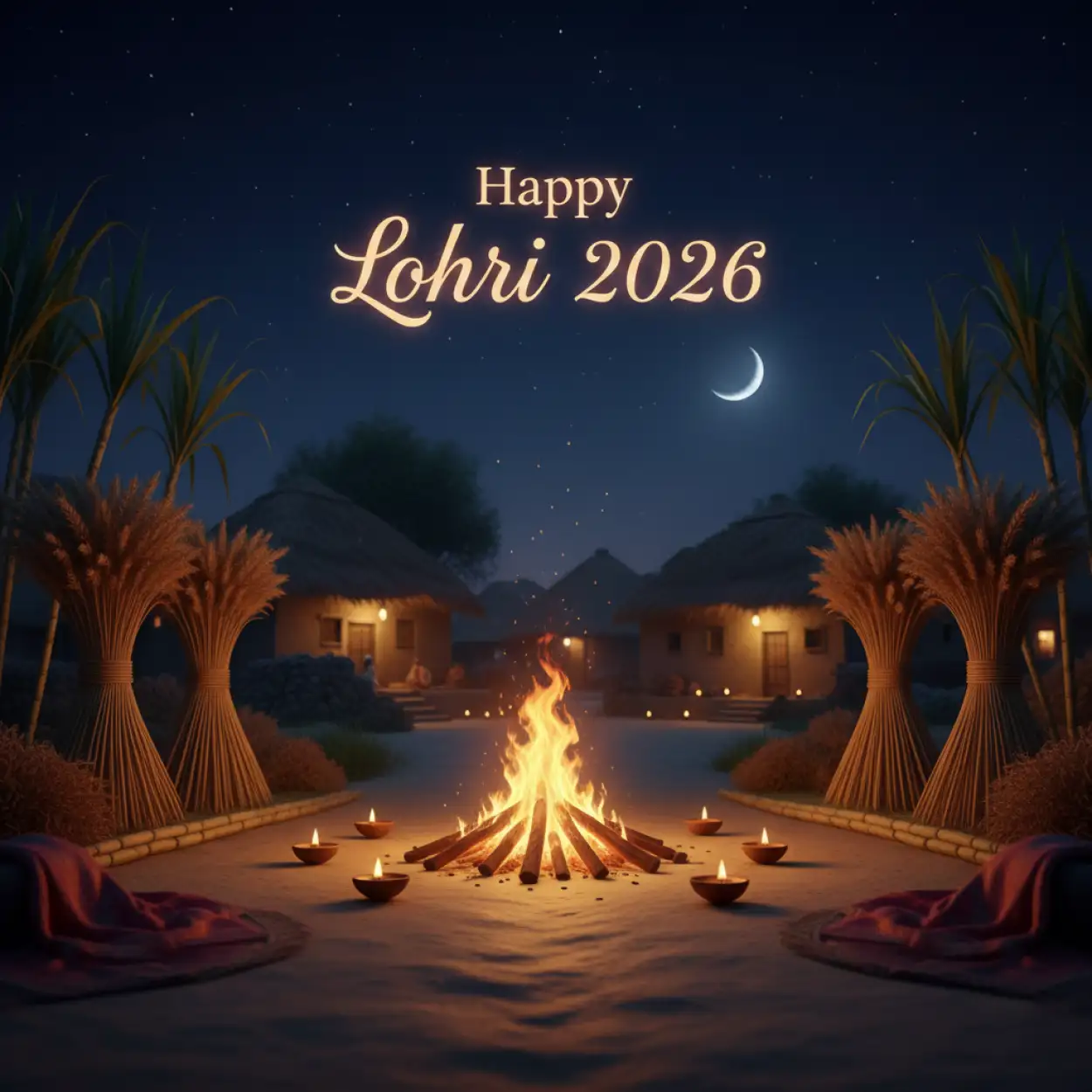 Free Download Happy Lohri 2026 Greetings For Relatives - High Quality Happy Lohri 2026 Greetings Image