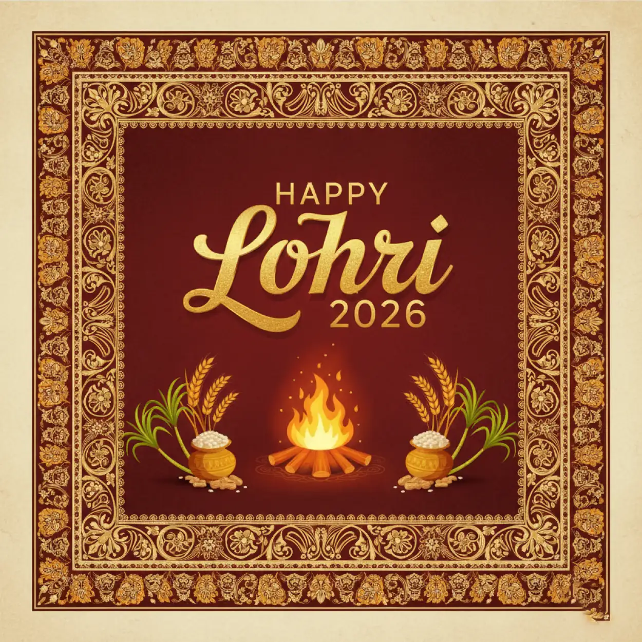 Free Download Happy Lohri 2026 Greetings Images - High Quality Appy Lohri 2026 Greetings Image