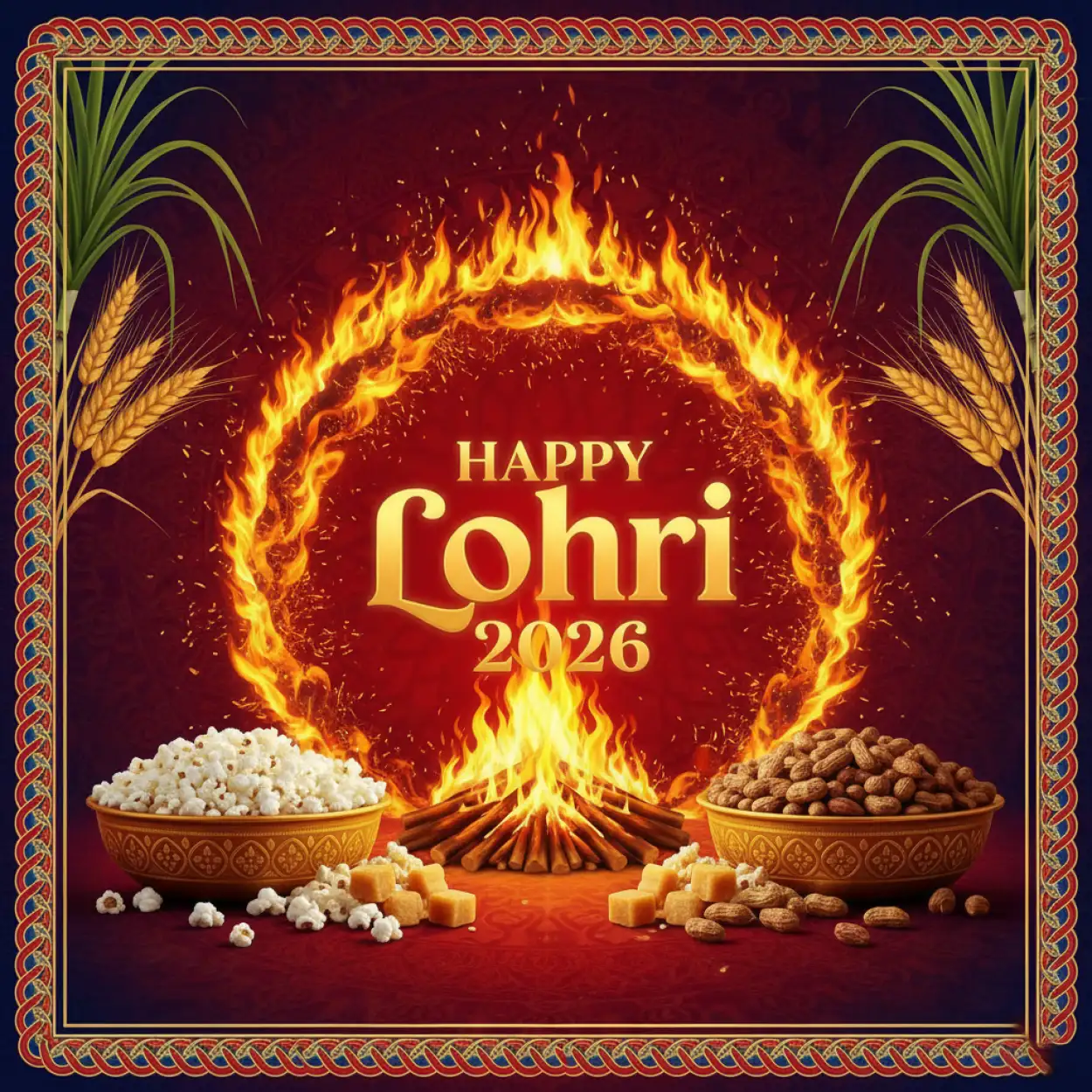 Free Download Happy Lohri 2026 Greetings In English - High Quality Appy Lohri 2026 Greetings Image