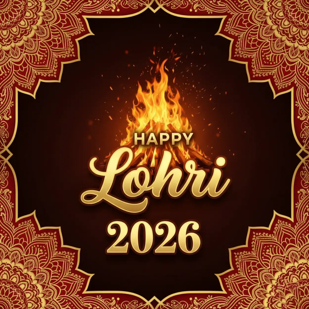 Free Download Happy Lohri 2026 Greetings Png Image - High Quality Happy Lohri 2026 Greetings Transparent PNG