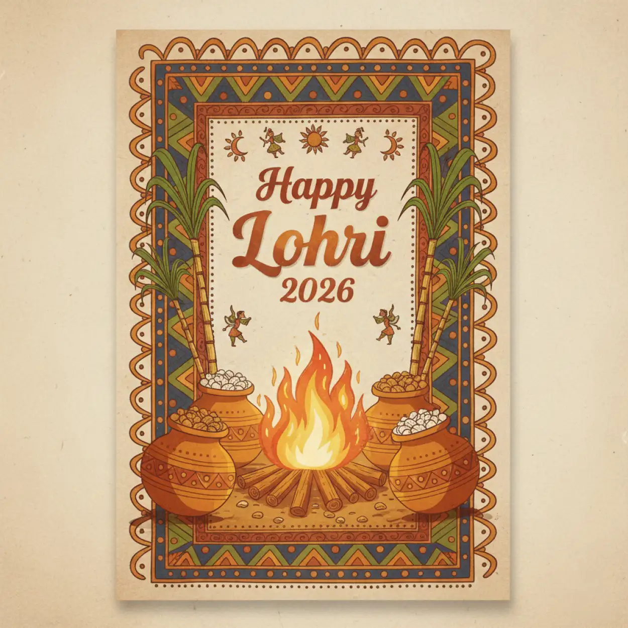 Free Download Happy Lohri 2026 Greetings Text Image - High Quality Happy Lohri 2026 Greetings Image