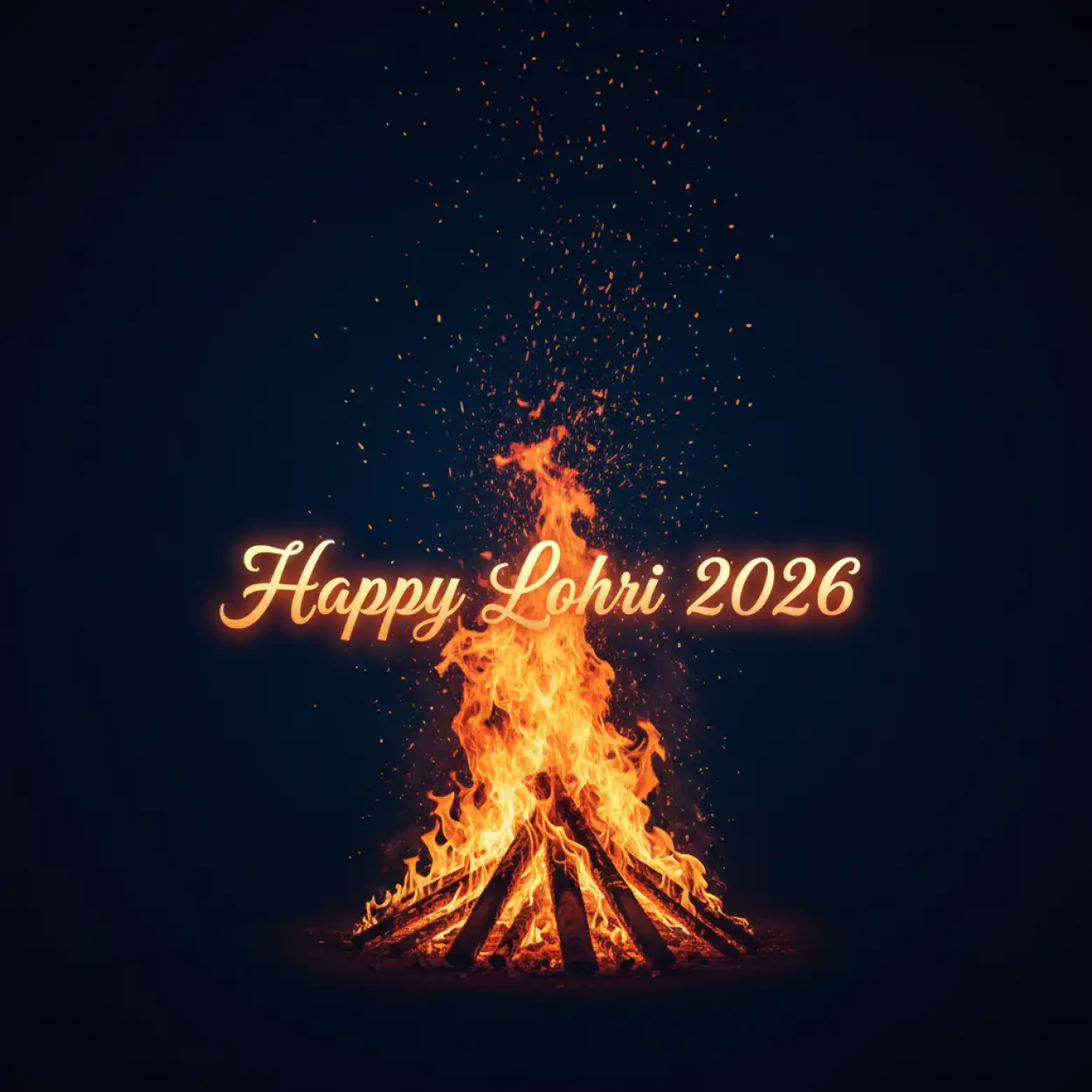 Free Download Happy Lohri 2026 Greetings With Sugarcane - High Quality Happy Lohri 2026 Greetings Image