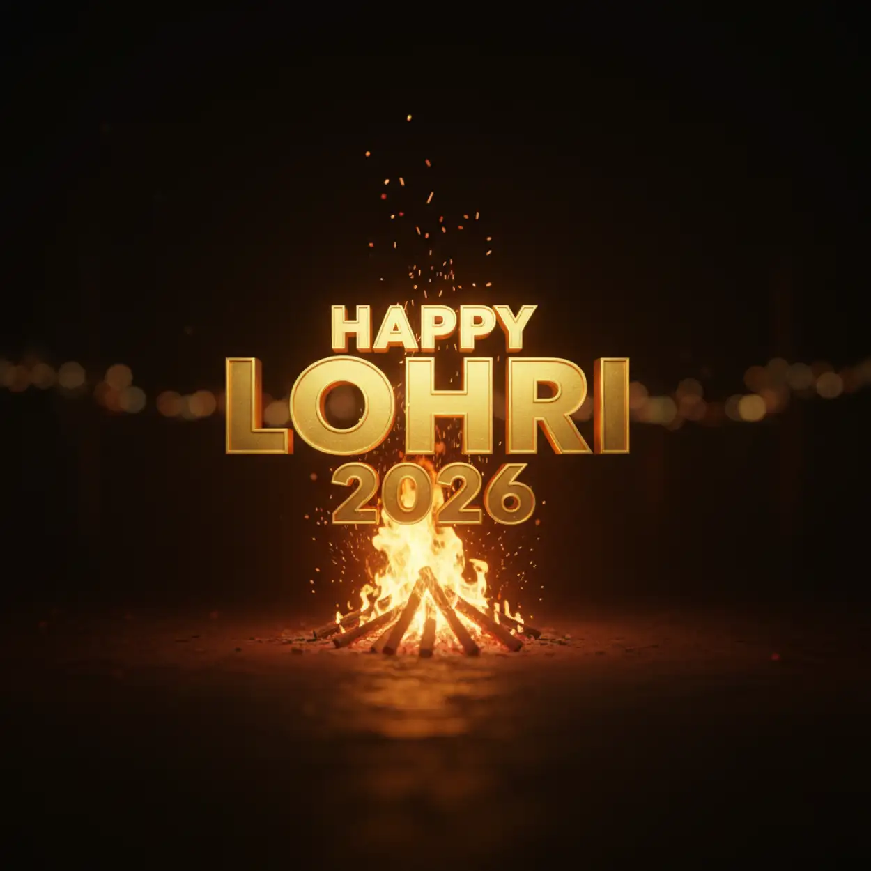 Free Download Happy Lohri 2026 Minimal Poster Design - High Quality Happy Lohri 2026 Image